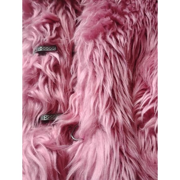 NWD. New Woman Design, Women's Size Medium Pink Faux Fur Peacoat - Picture 5 of 8